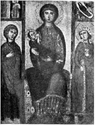 Madonna Dell'auricola. Pittura su tavola del quattrocento